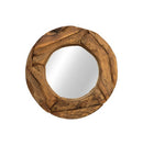 Spiegel Barcelona Teakhout |  Rond 50 cm